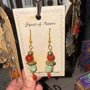 Red and Gold Earrings